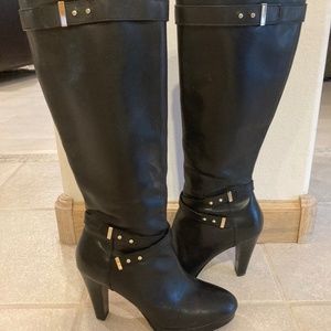 Cole Haan Tall Leather Boots Nike Air Comfort Technology sz 8